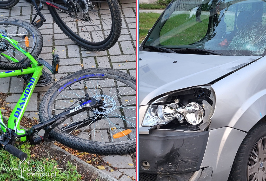 9-letni rowerzysta zderzył się z autem