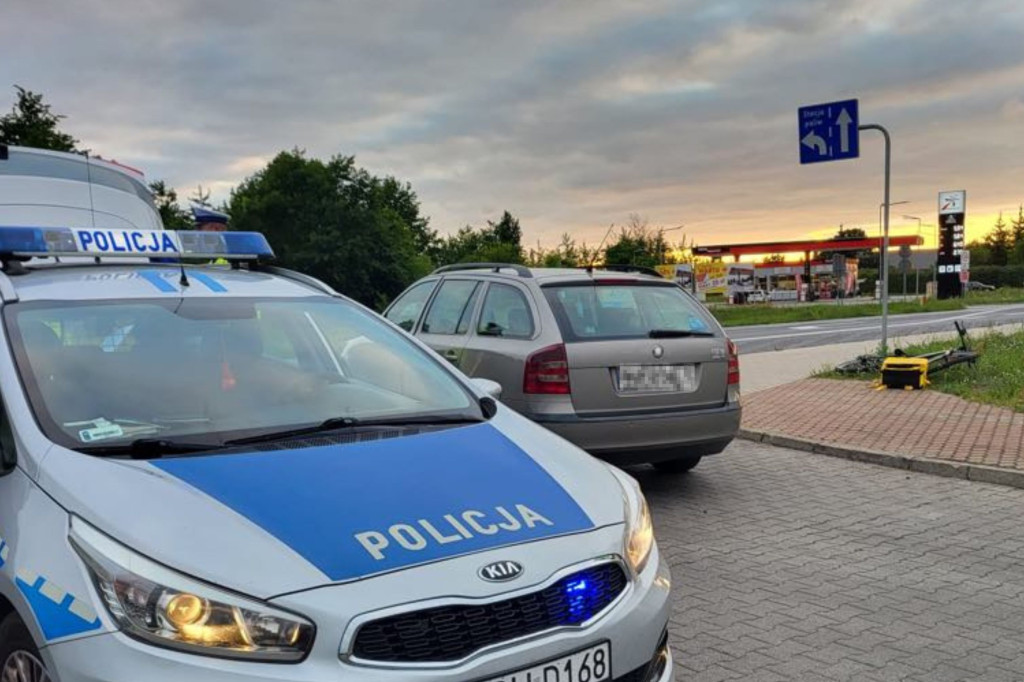 Potrącenie rowerzysty