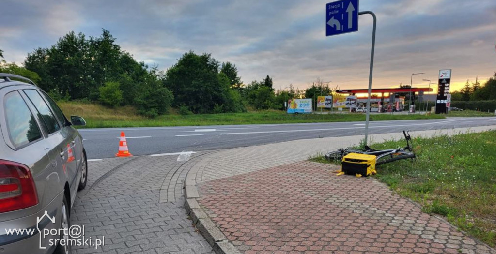 Potrącenie rowerzysty