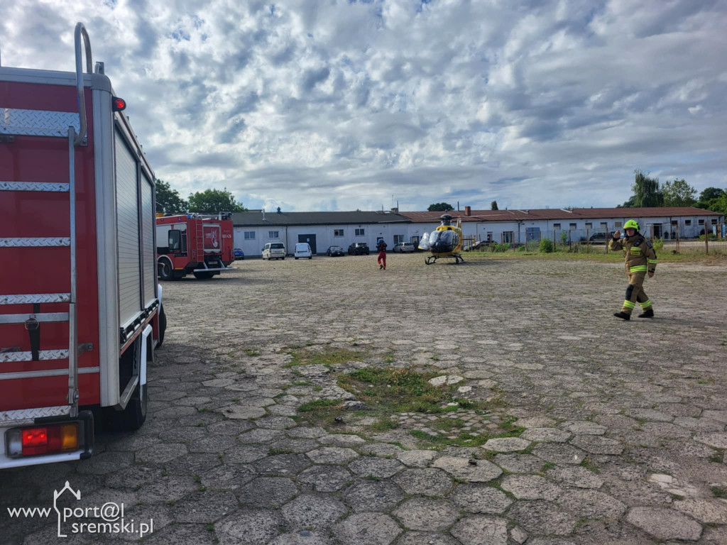 Wypadek przy pracy (ul. Podwale) w Śremie