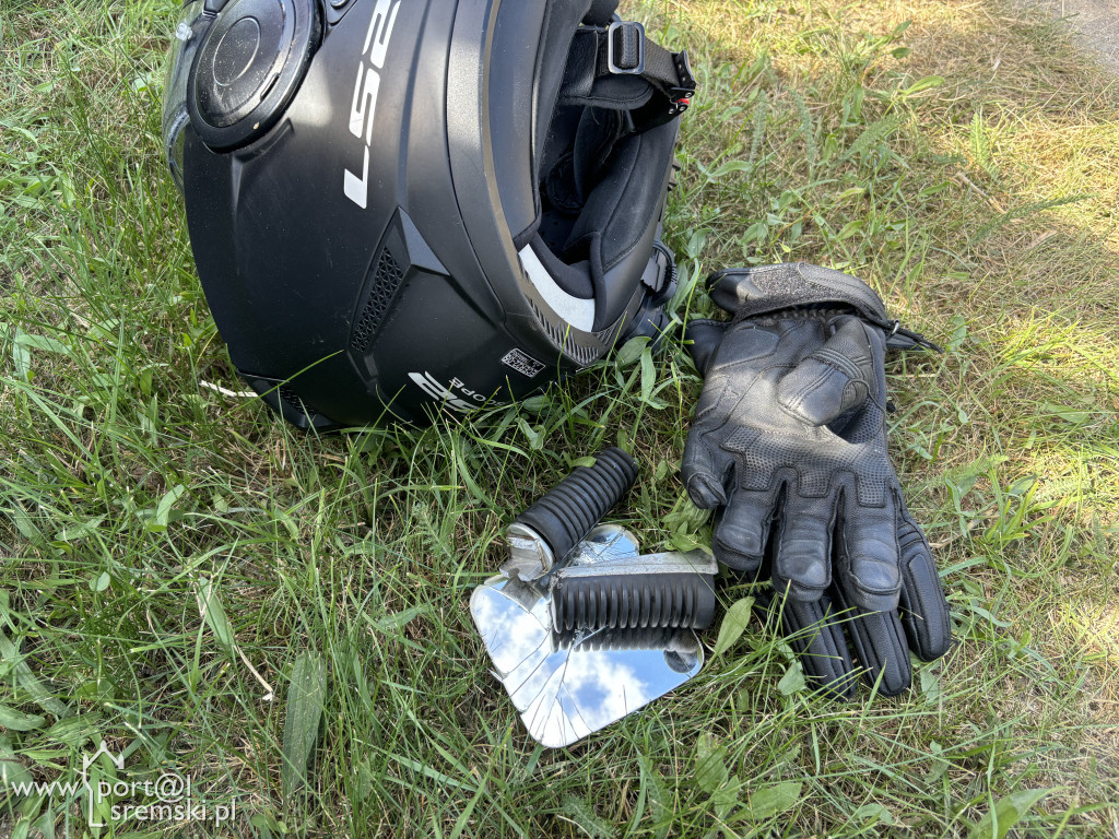 Stłuczka samochodu z motocyklem (Orkowo, 21.08.25)