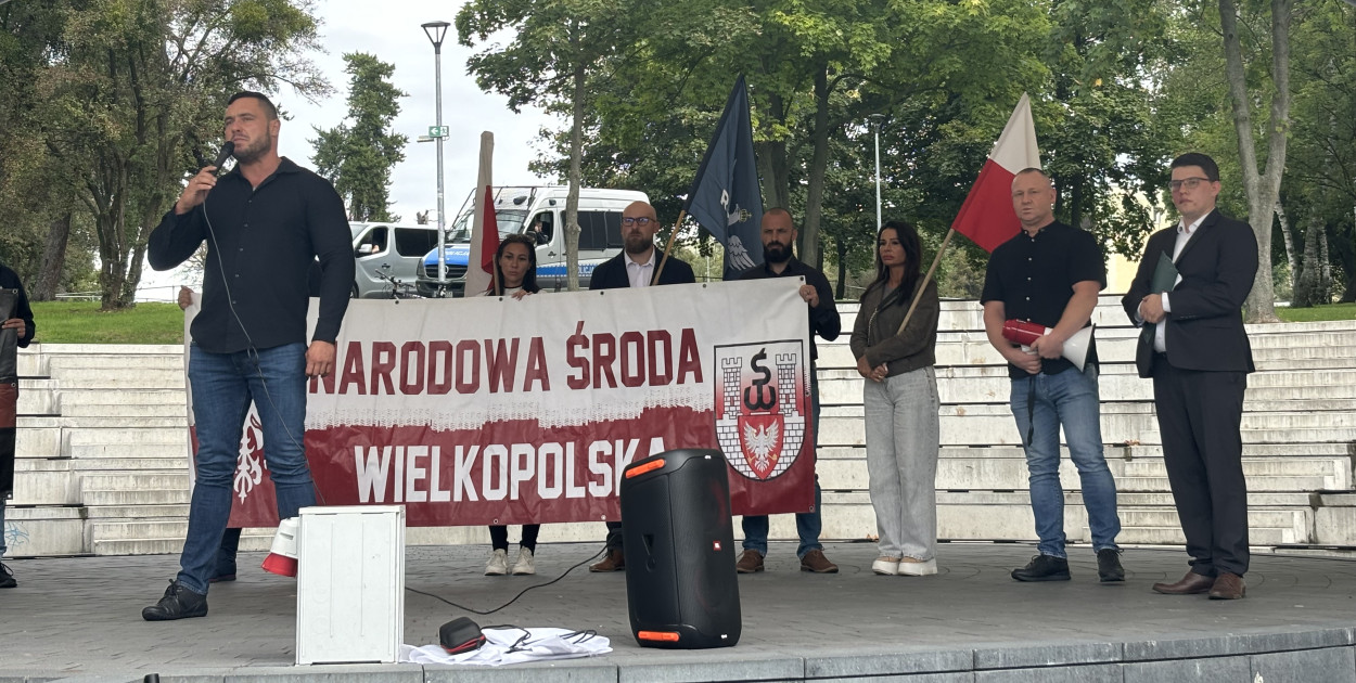 Protest przeciwko masowej imigracji w Śremie