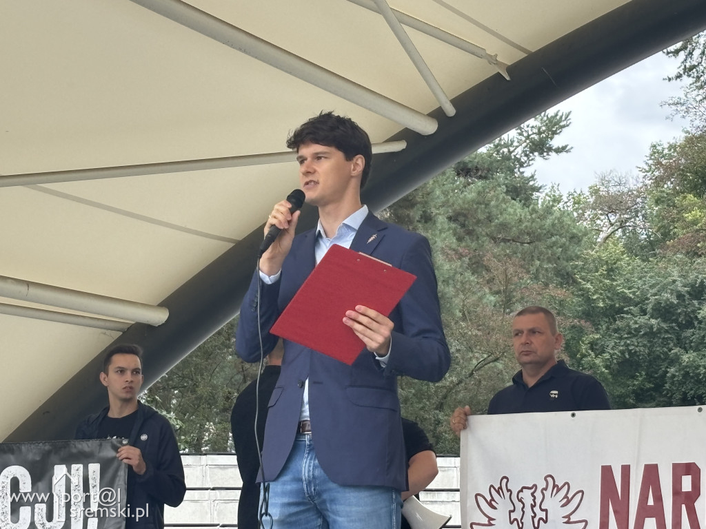 Protest przeciwko masowej imigracji w Śremie