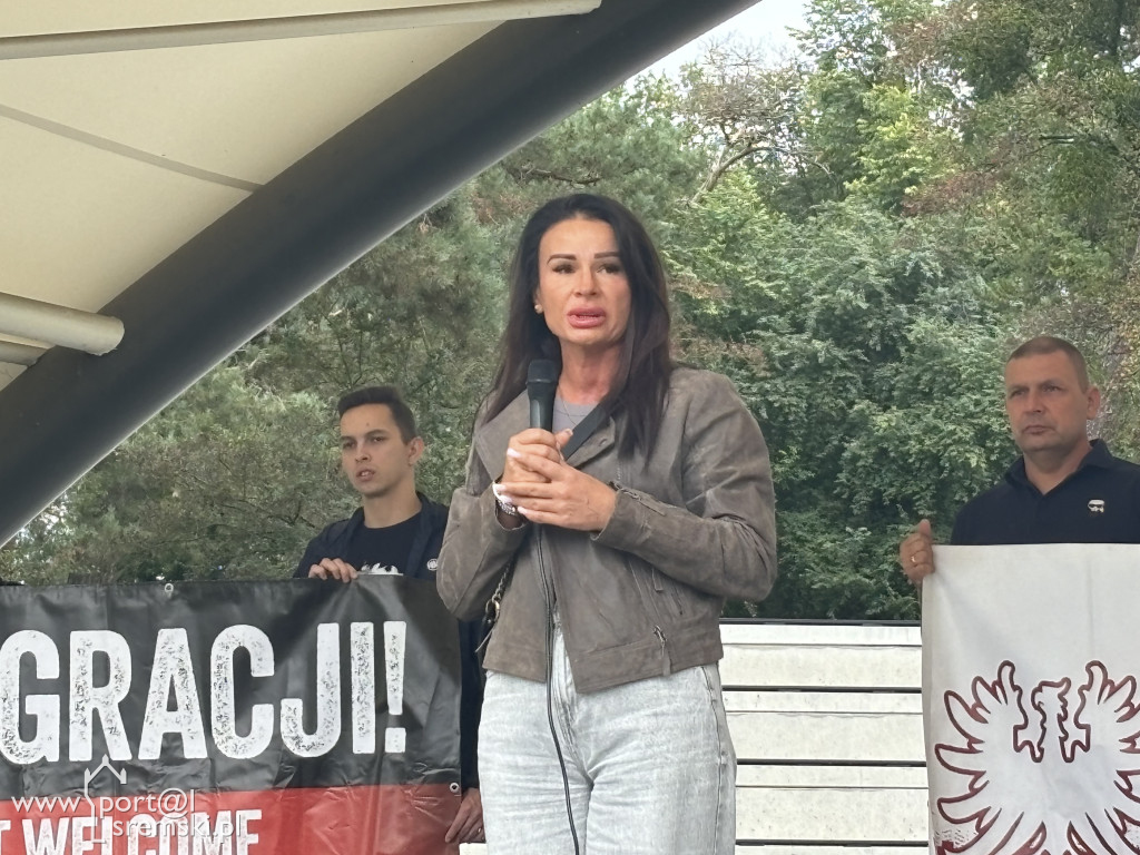 Protest przeciwko masowej imigracji w Śremie