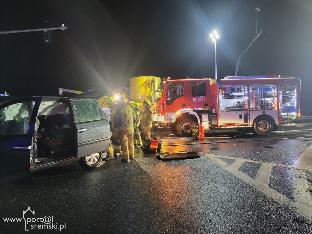 Wypadek na obwodnicy w Kawczu