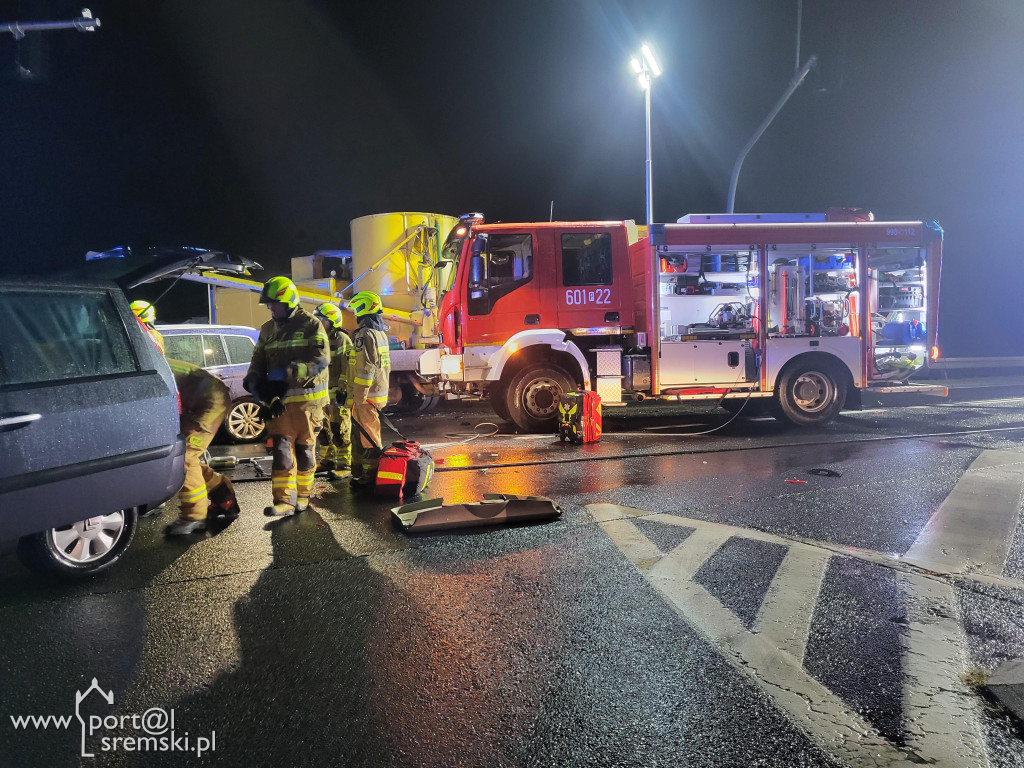Wypadek na obwodnicy w Kawczu