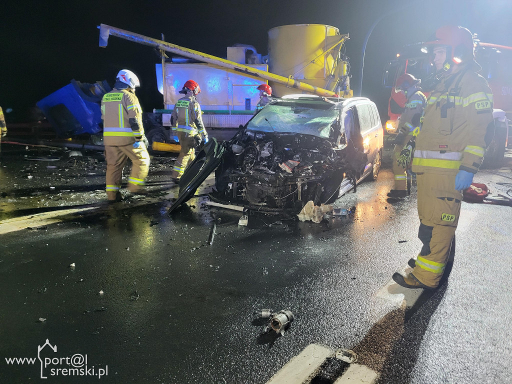 Wypadek na obwodnicy w Kawczu