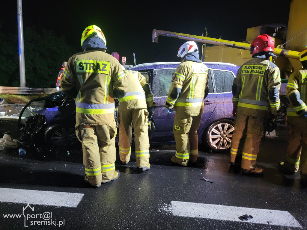 Wypadek na obwodnicy w Kawczu