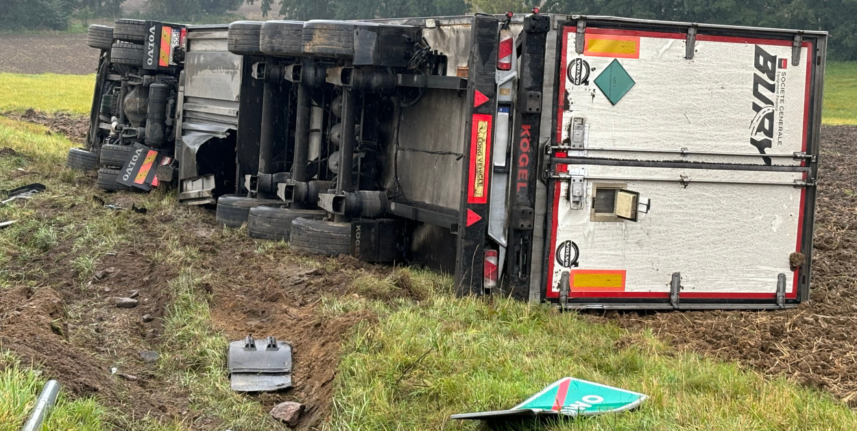 Wypadek ciężarówki Ostrowo, k. Śremu