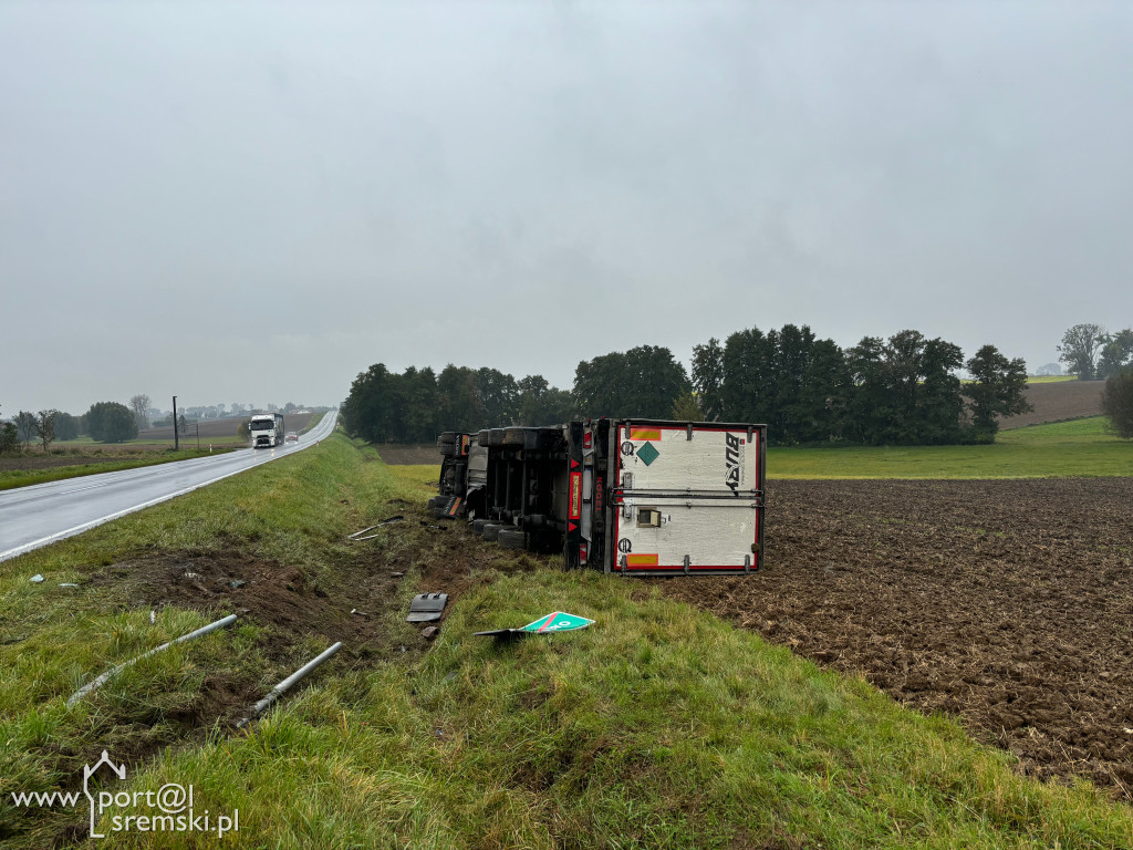 Wypadek ciężarówki Ostrowo, k. Śremu