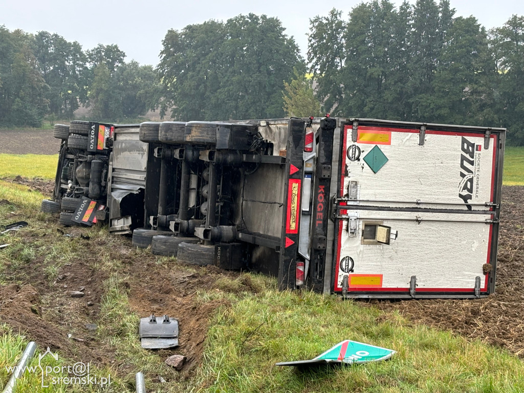 Wypadek ciężarówki Ostrowo, k. Śremu