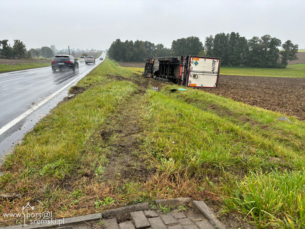 Wypadek ciężarówki Ostrowo, k. Śremu