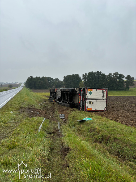 Wypadek ciężarówki Ostrowo, k. Śremu