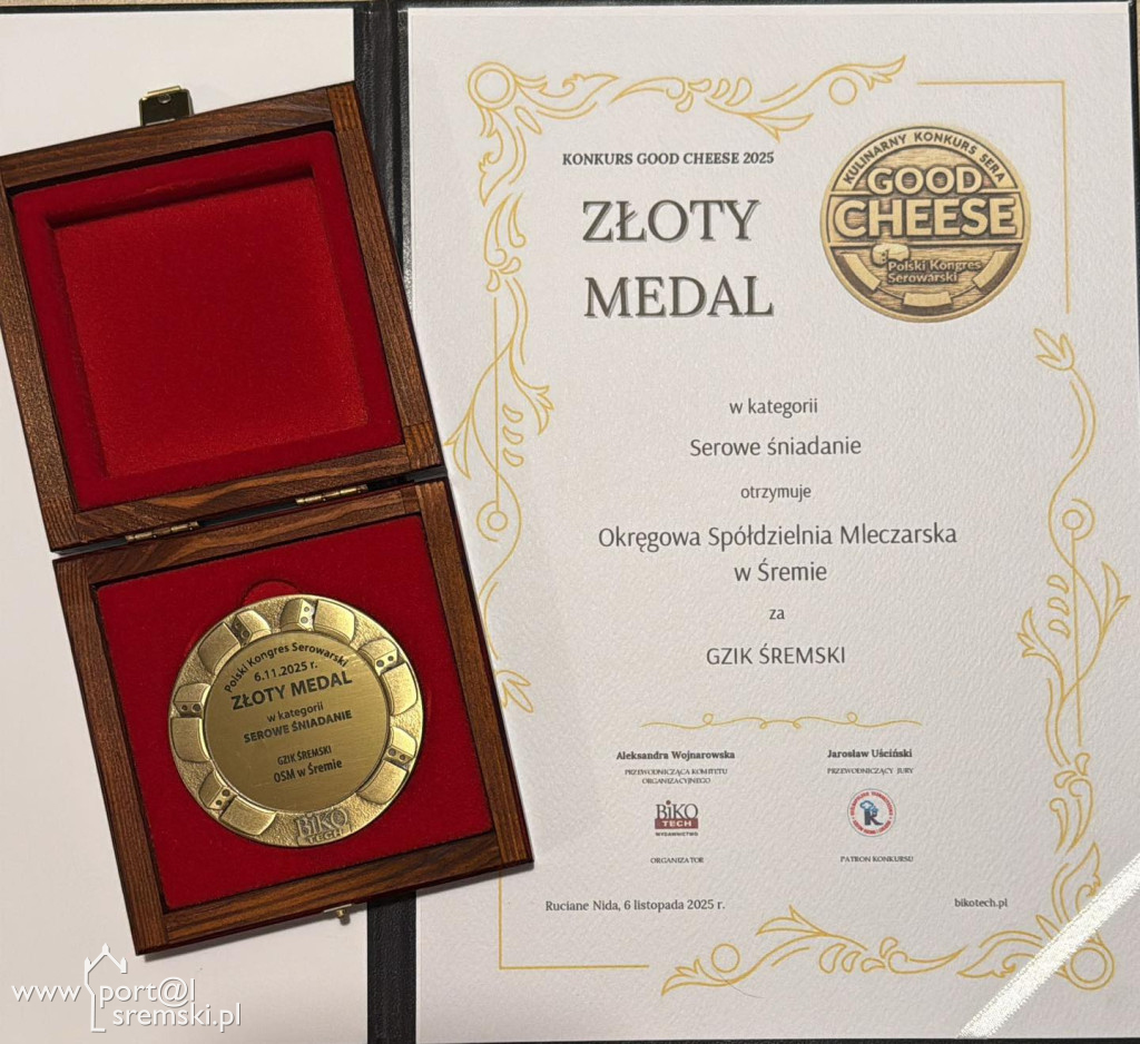 Złoty medal dla gziku śremskiego