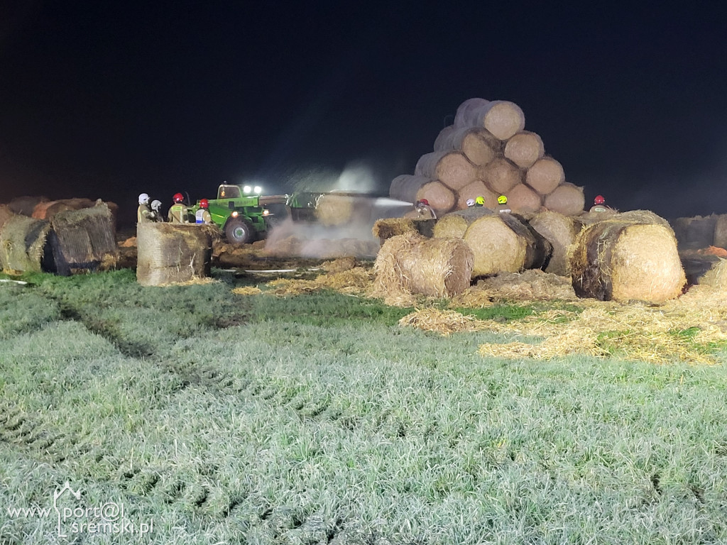 Pożar balotów w Borgowie