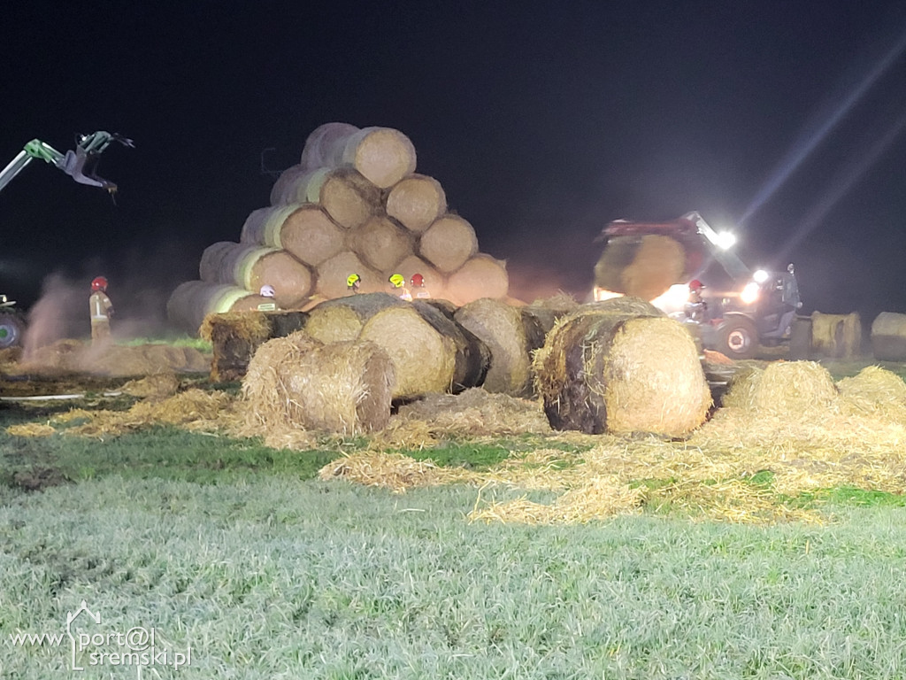 Pożar balotów w Borgowie
