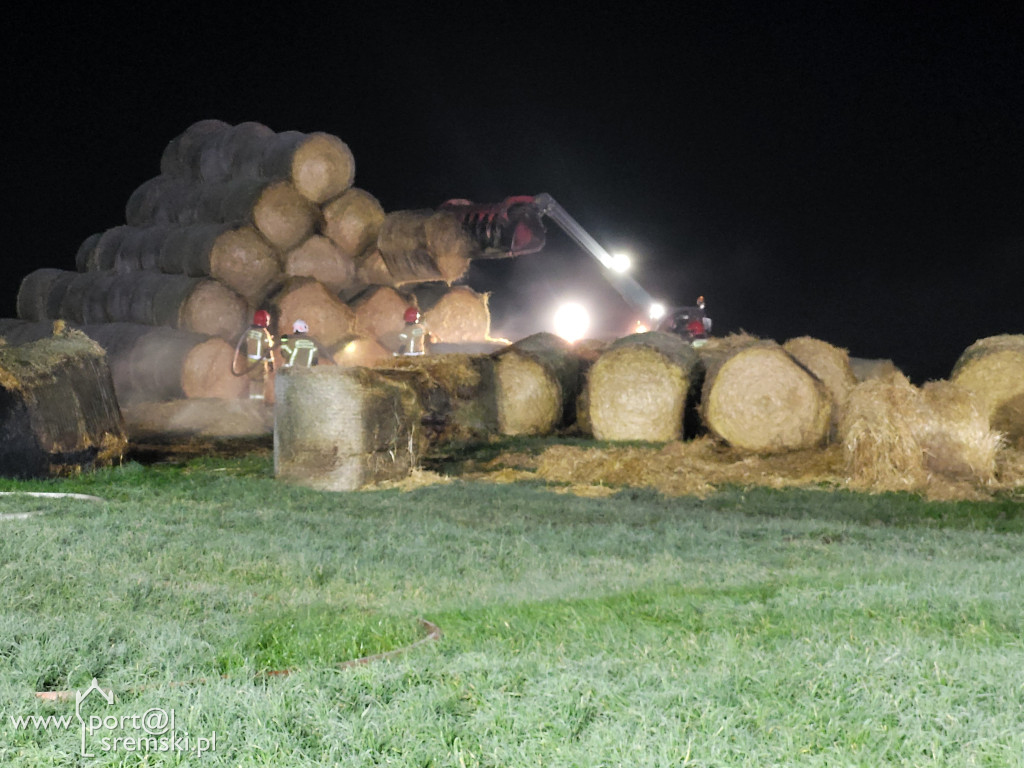 Pożar balotów w Borgowie