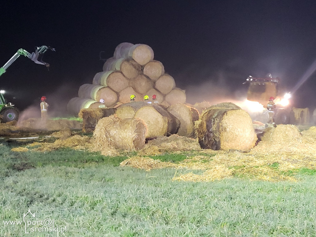 Pożar balotów w Borgowie