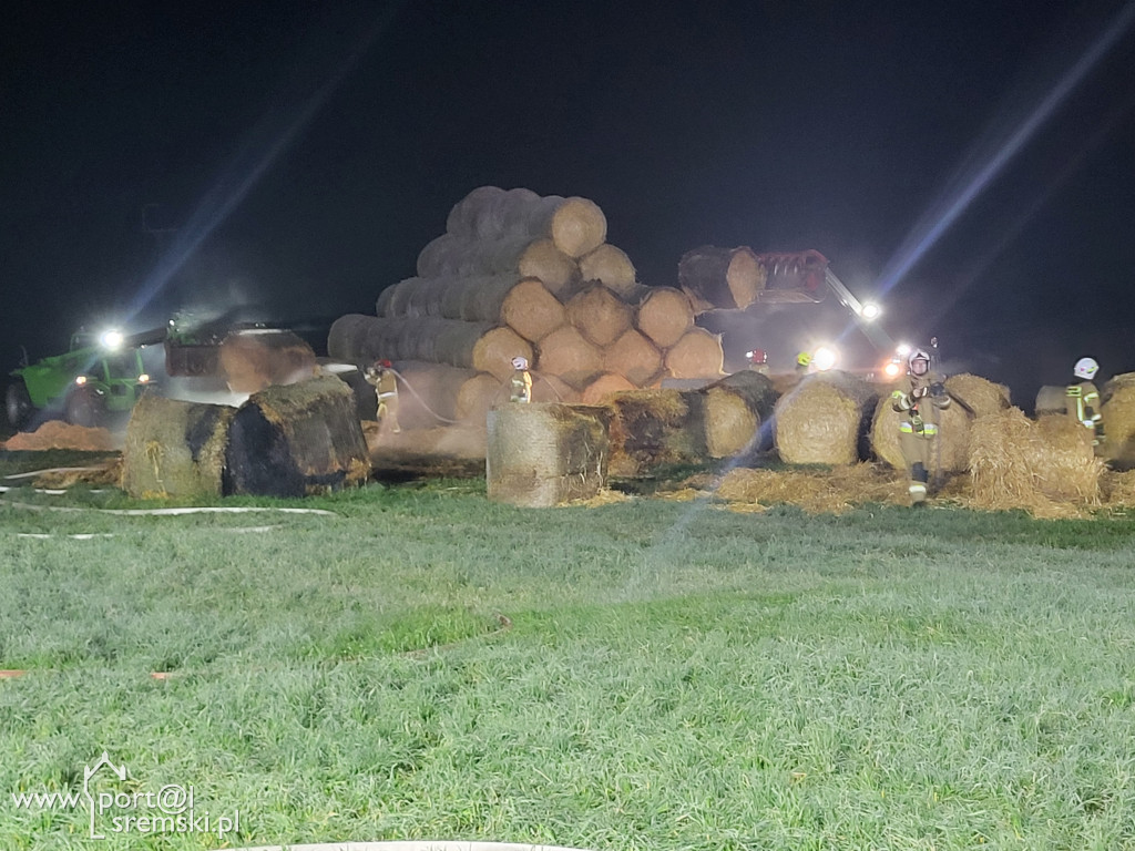 Pożar balotów w Borgowie
