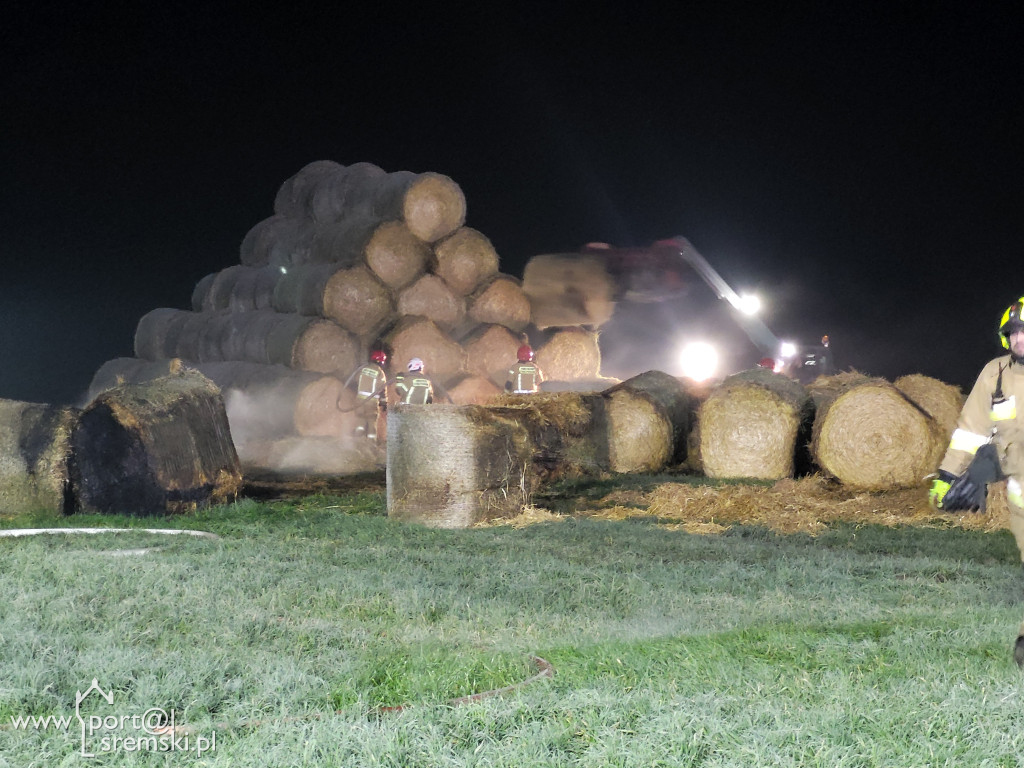 Pożar balotów w Borgowie