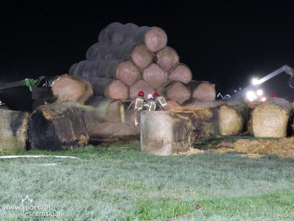 Pożar balotów w Borgowie