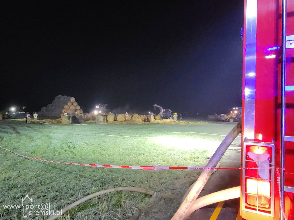 Pożar balotów w Borgowie