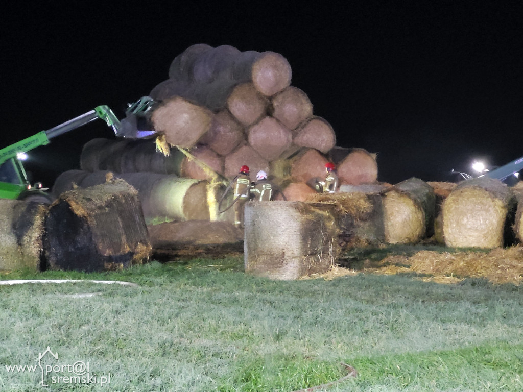 Pożar balotów w Borgowie