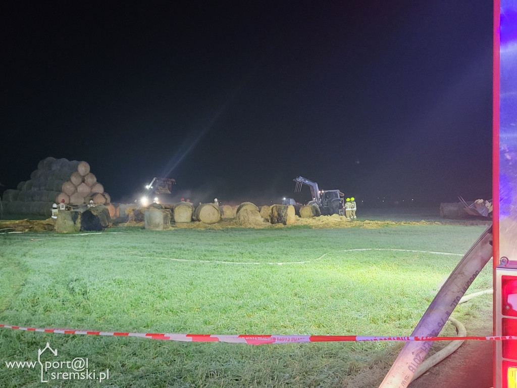 Pożar balotów w Borgowie