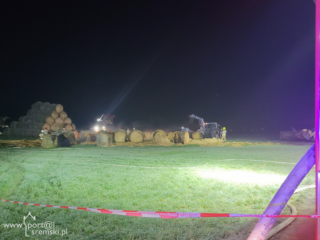 Pożar balotów w Borgowie