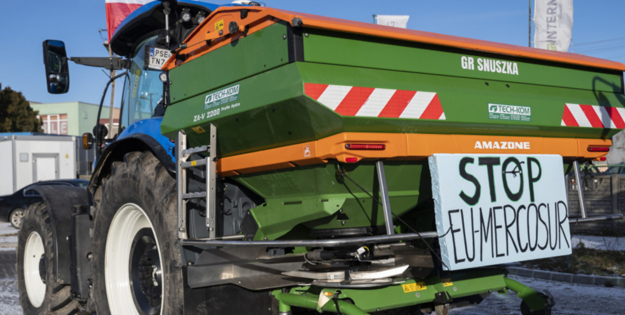 Rolnicy w Jerce protestowali  przeciwko umowie z Mercosur