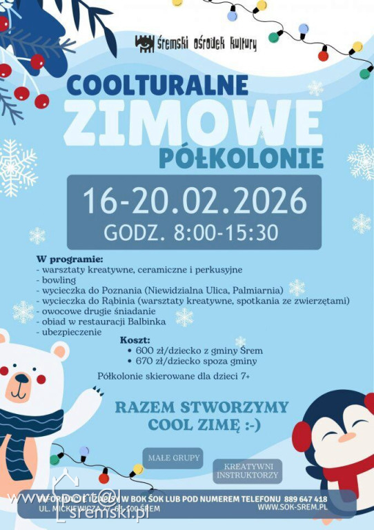 Ferie Zimowe w Gminie Śrem 2026