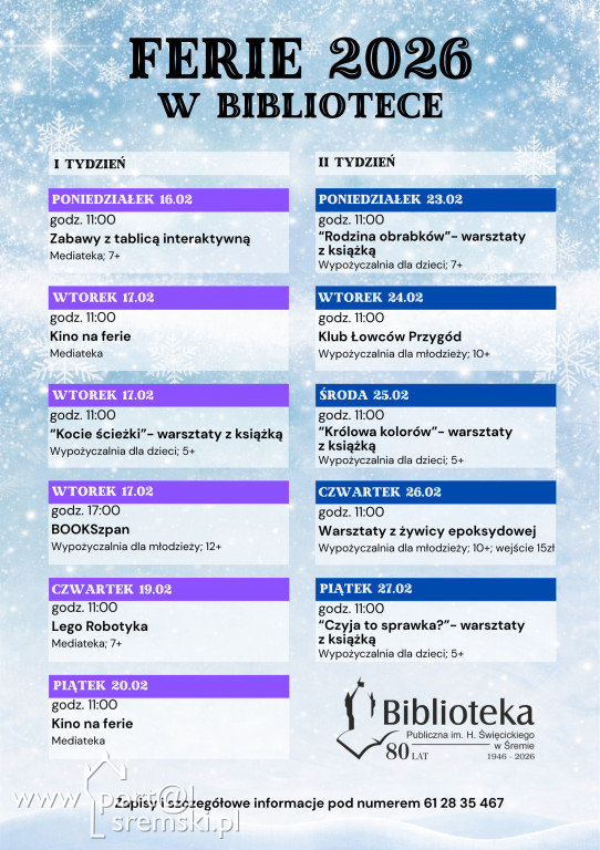 Ferie Zimowe w Gminie Śrem 2026