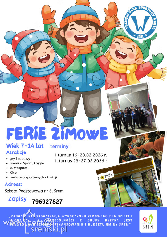 Ferie Zimowe w Gminie Śrem 2026