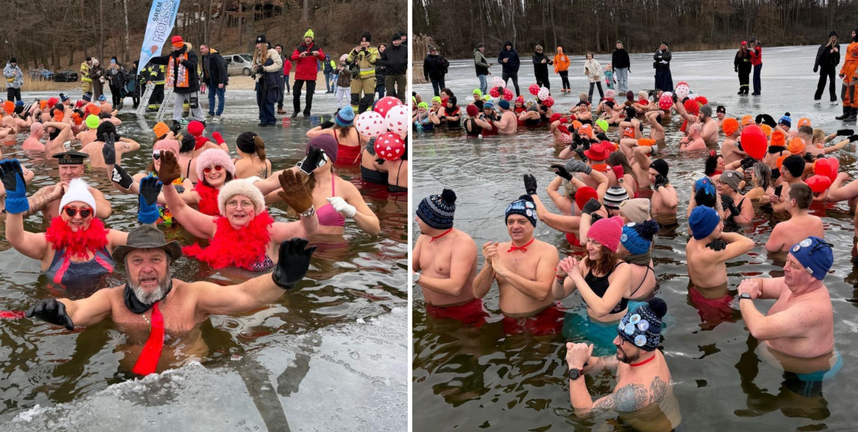 Zakochani w morsowaniu- Walentynkowe spotkanie w Jarosławkach