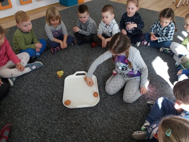 Kura je zniosła, mama przyniosła, ugotowała i dzieciom podała.