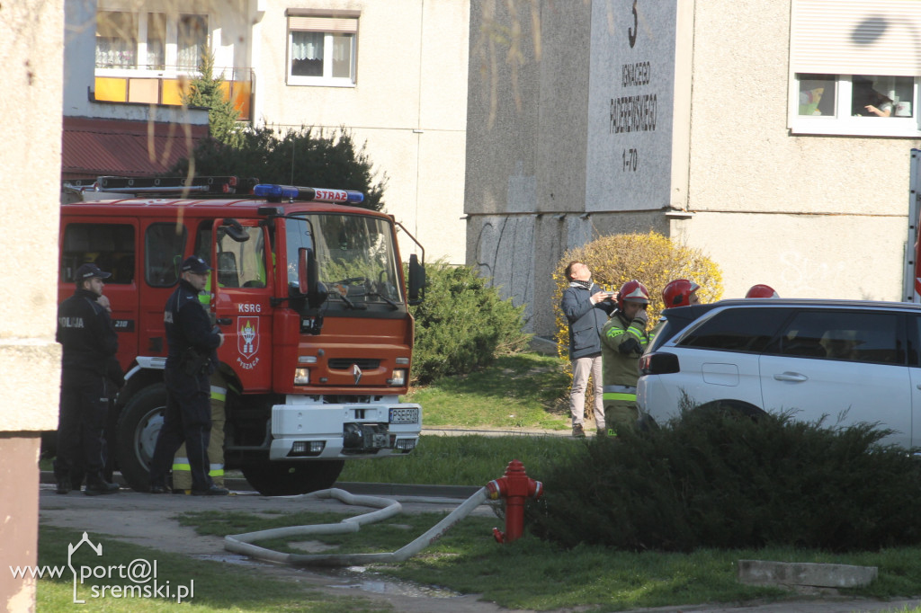 Pożar - telewizor
