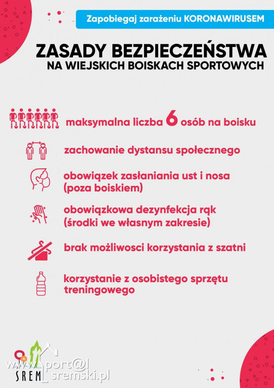 Boiska w gminie Śrem - regulamin