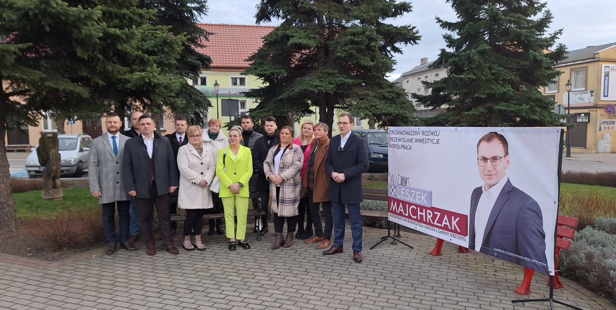 Leszek Majchrzak kandydatem na burmistrza Krzywinia. Przedstawił swoją drużynę