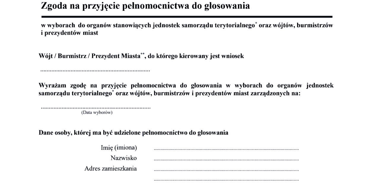 Jak  złożyć wniosek o pełnomocnictwo w wyborach Jest jednolity tekst rozporządzeni