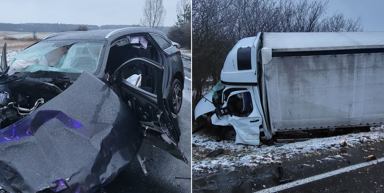 Wypadek z udziałem trzech aut. Najbardziej poszkodowany w szpitalu w Poznaniu