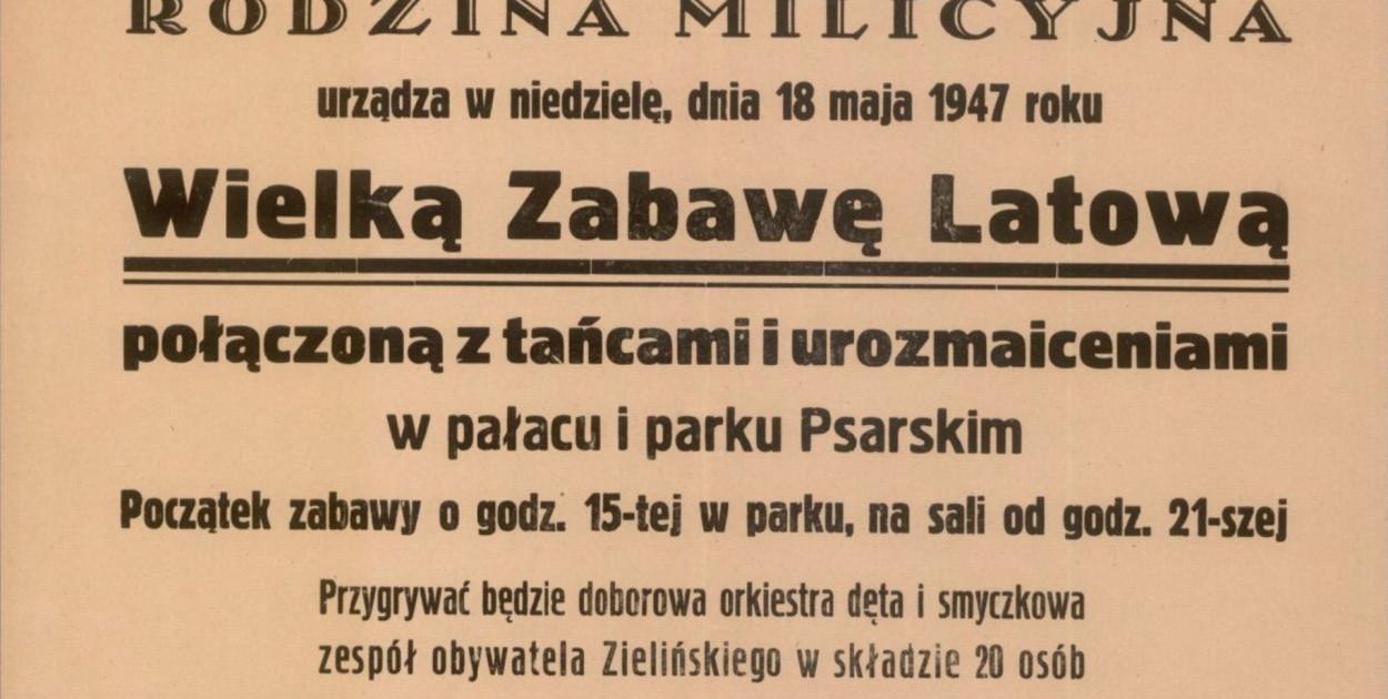 Milicyjna zabawa z 1947 roku.