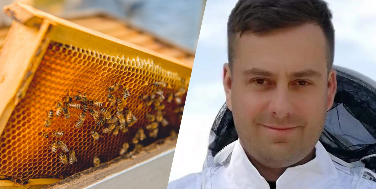 Bartosz Ustasiak - pszczelarz z Dalewa.