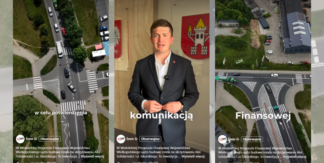 Burmistrz Grzegorz Wiśniewski zapowiedział budowę ronda w Śremie.
