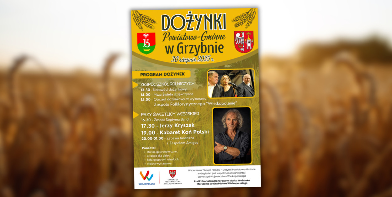 Plakat ze strony Starostwa Powiatowego w Śremie.