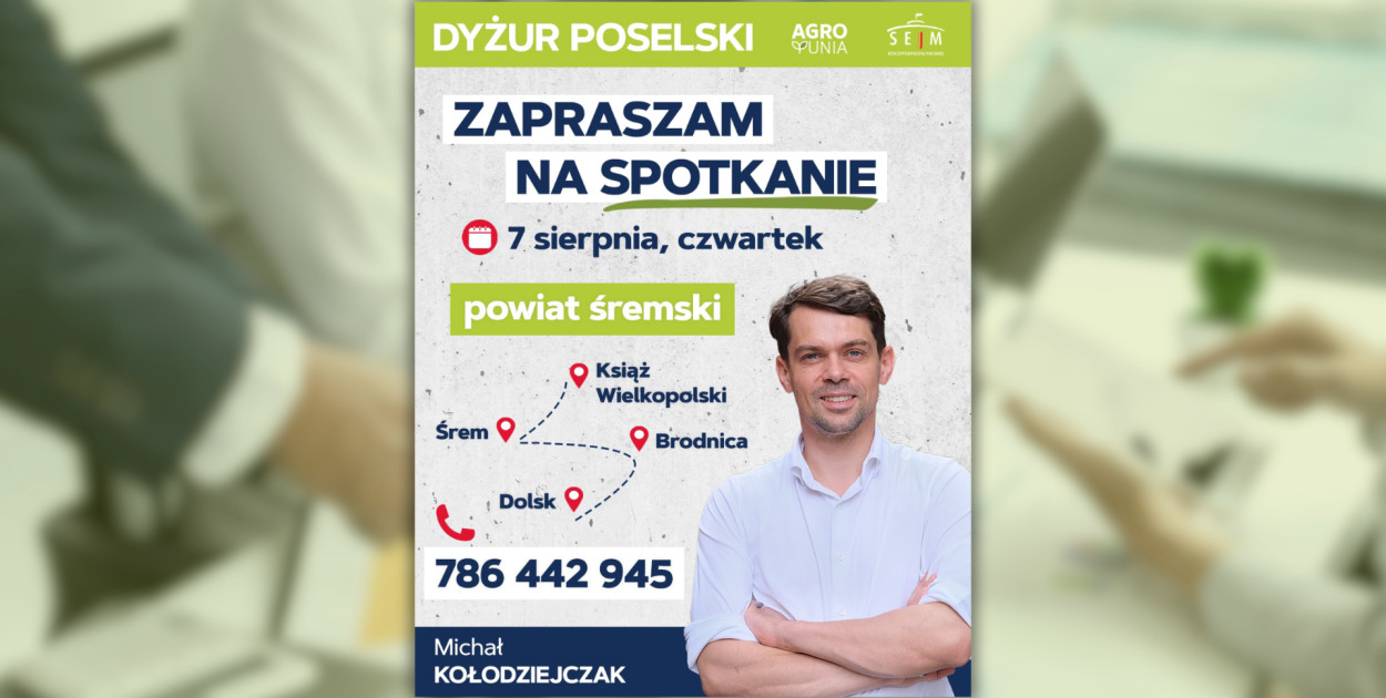 Znany poseł zorganizuje dyżur poselski w czterech miejscowościach.