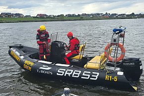 Akcja ratownicza na jeziorze w Śremie-5477