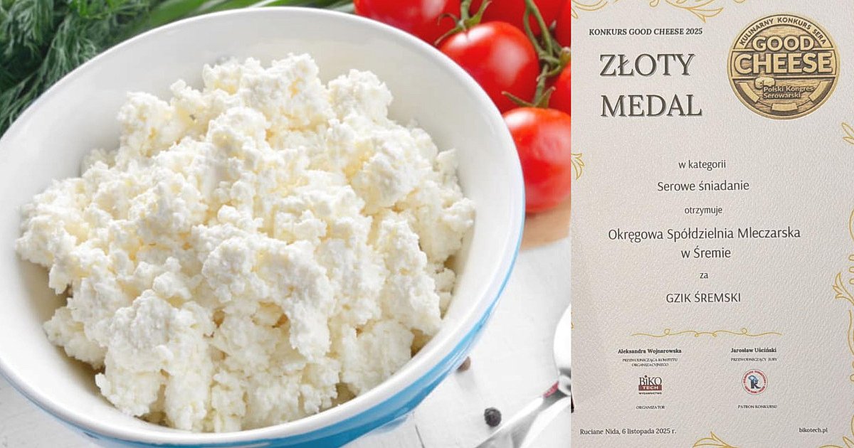 Gzik Śremski zdobywa złoty medal w konkursie GOOD CHEESE 2025