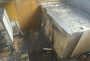 Ogień w mieszkaniu w Krzywiniu - ewakuacja 7 osób-84972
