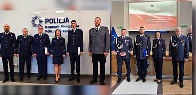 Policjanci z KPP Śrem z wyższymi stopniami! Uroczysta zbiórka w Poznaniu