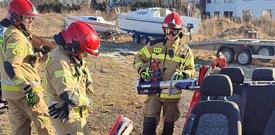 Strażacy ze Śremu w akcji. - Testowali nowoczesny sprzęt, który ratuje życie